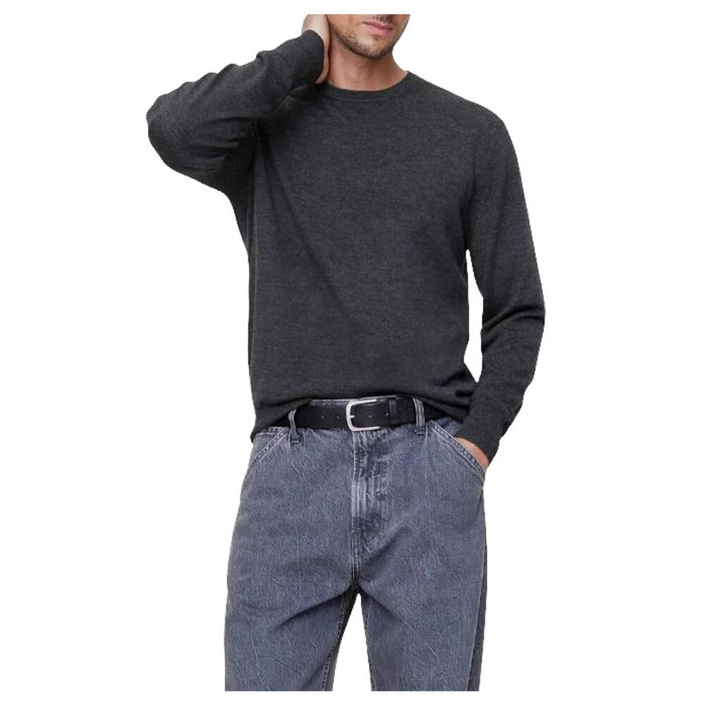 Banana Republic Merino Wool Sweater Mens Size Large Gray Crew Neck Pullover NEW